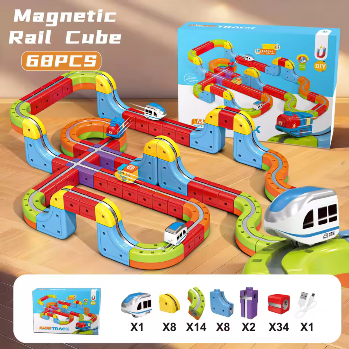 Magnetic Rail Cube